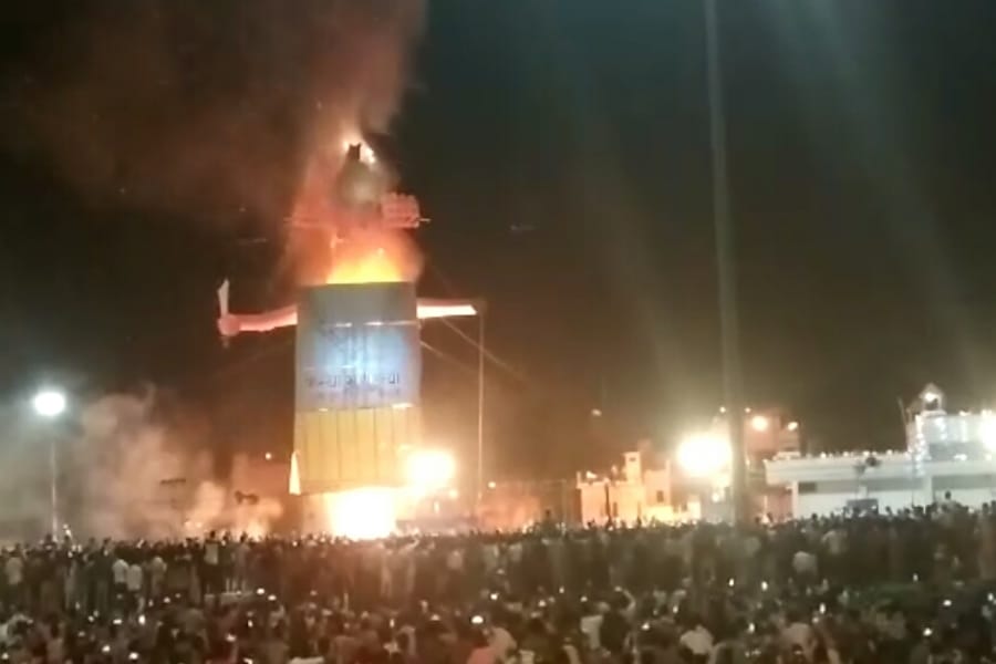 ravan dahan in aishbagh in Lucknow.