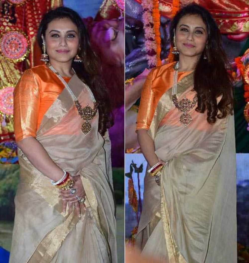 kajol and rani mukerjee in saree visited durga pandaal on the eve of ram navmi see adorable pics