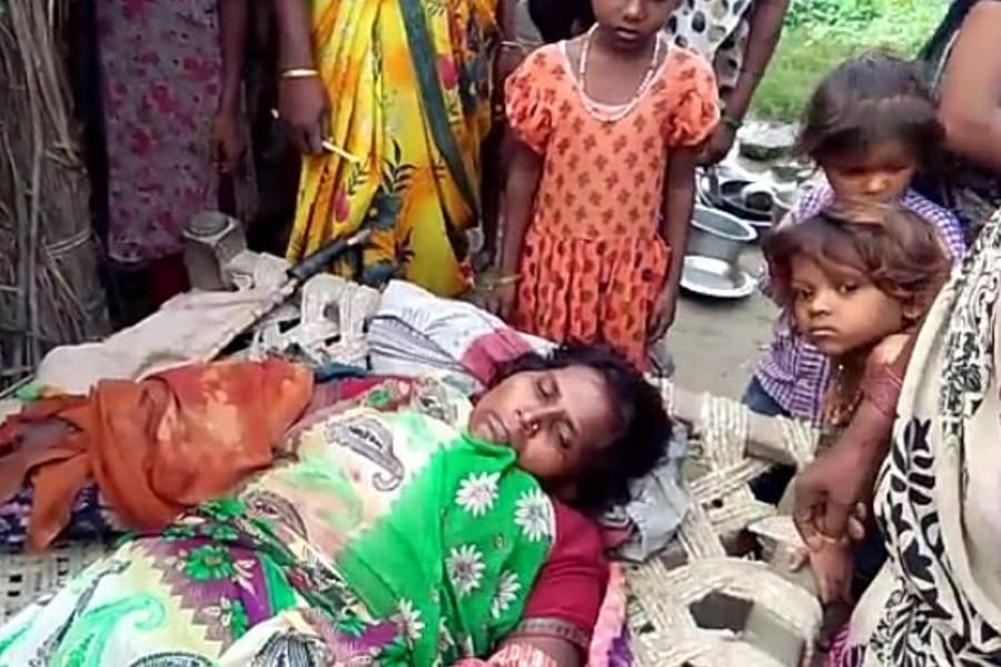 A crocodile attacked a woman in bahraich.