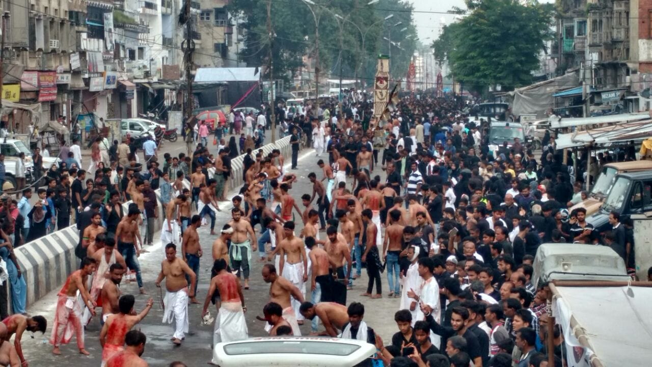 muharram procession in lucknow in Uttar Pradesh.