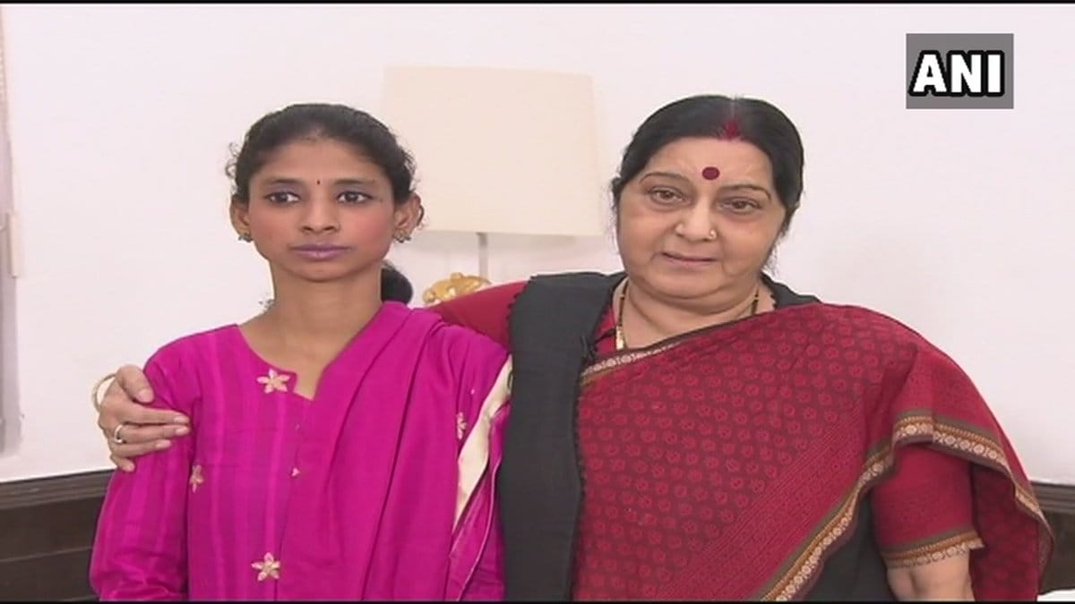 Sushma Swaraj appeals people to help Geeta in finding her parents