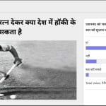 Amarujala Poll: Voters Think Hockey level can be improved by giving Bharat Ratna to Dhyan Chand 