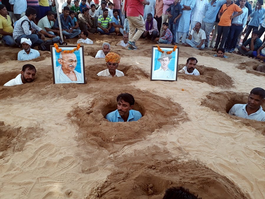 Farmers did such a strange protest in jaipur