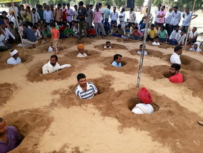 Farmers did such a strange protest in jaipur
