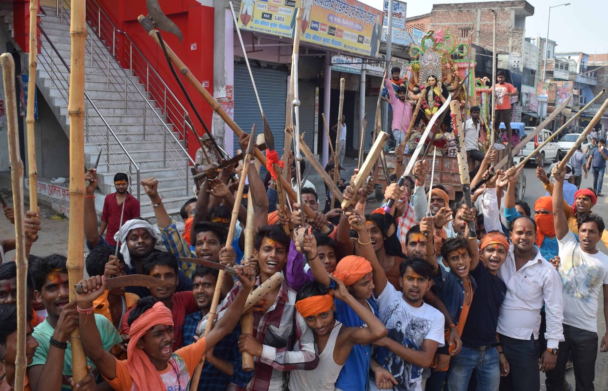 once again violence in balia during procession