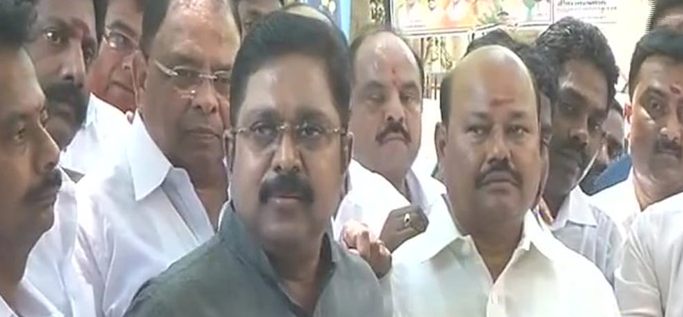 Dinakaran says sasikala applied for parole to meet ailling husband M natrajan