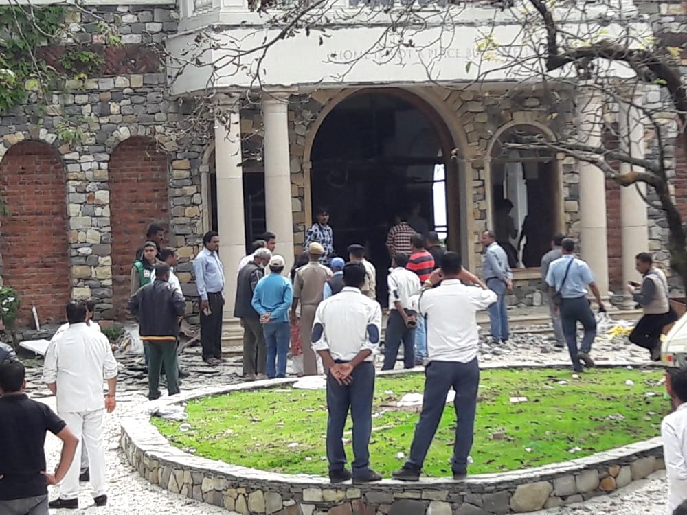 Bulldozer destroy sachin tendulkar favorite dahlia bank house in mussoorie