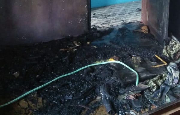 fire in house with short circuit