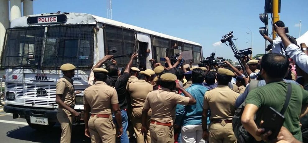 Police detained 50 at Marina Beach during protest against Gauri Lankesh murder