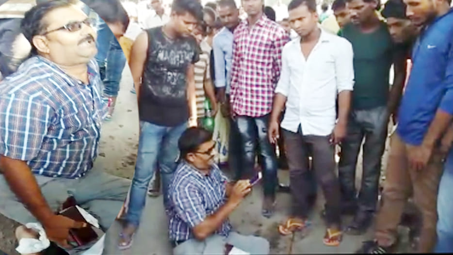 rickshaw driver injured by the bullet yelled