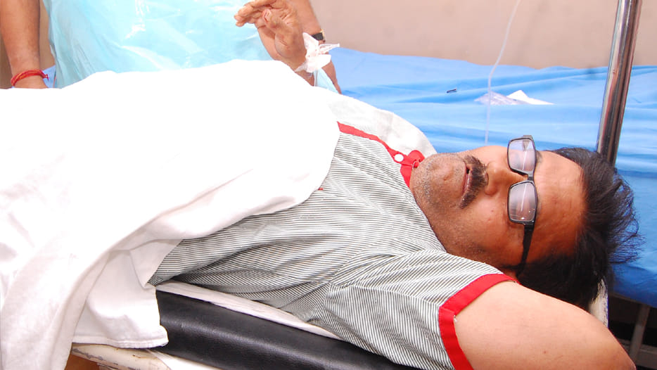 rickshaw driver injured by the bullet yelled