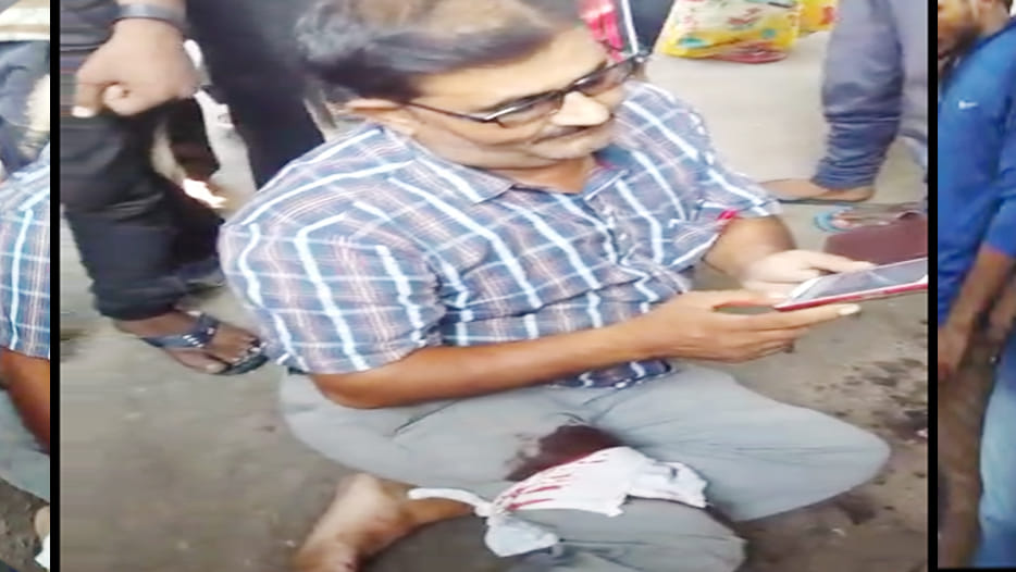 rickshaw driver injured by the bullet yelled