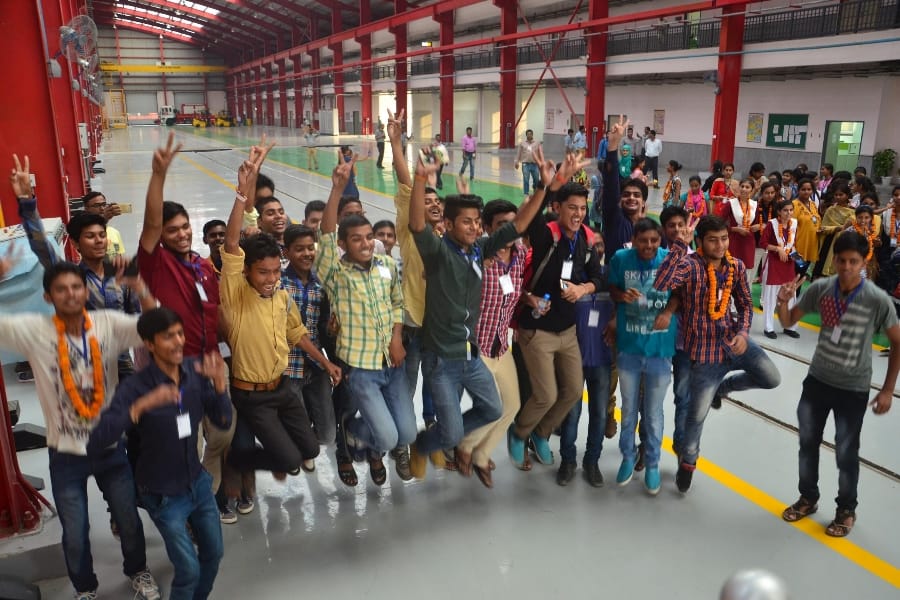 Toppers enjoy metro journey in Lucknow.