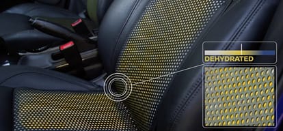 Nissan Sweat-Sensing Car: Seat and Stearing Wheel Changes Color when Driver dehydrate
