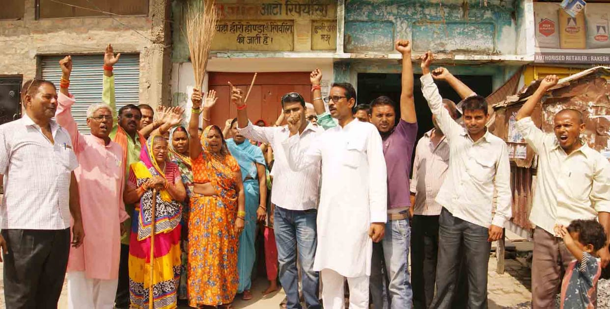 Demonstration against illegal liquor