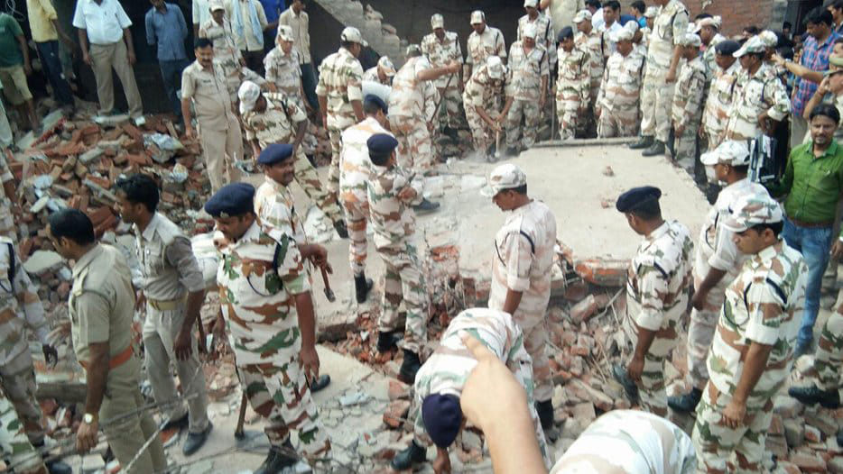 After explosion in Kanpur army on spot