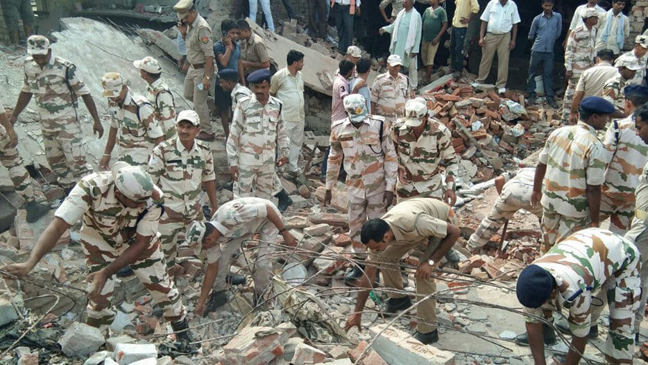 After explosion in Kanpur army on spot