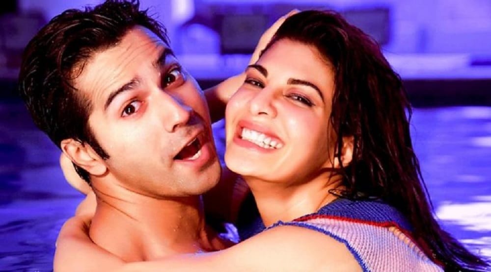 Bollywood actor Varun Dhawan trying to copy Jacqueline Fernandez Yogini pose 