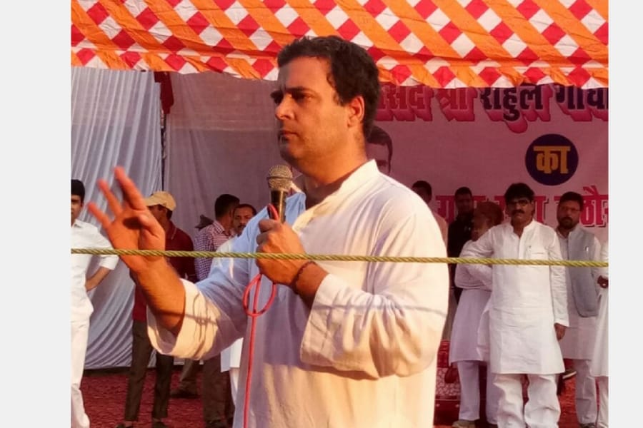 rahul gandhi attacks PM narendra modi in amethi.