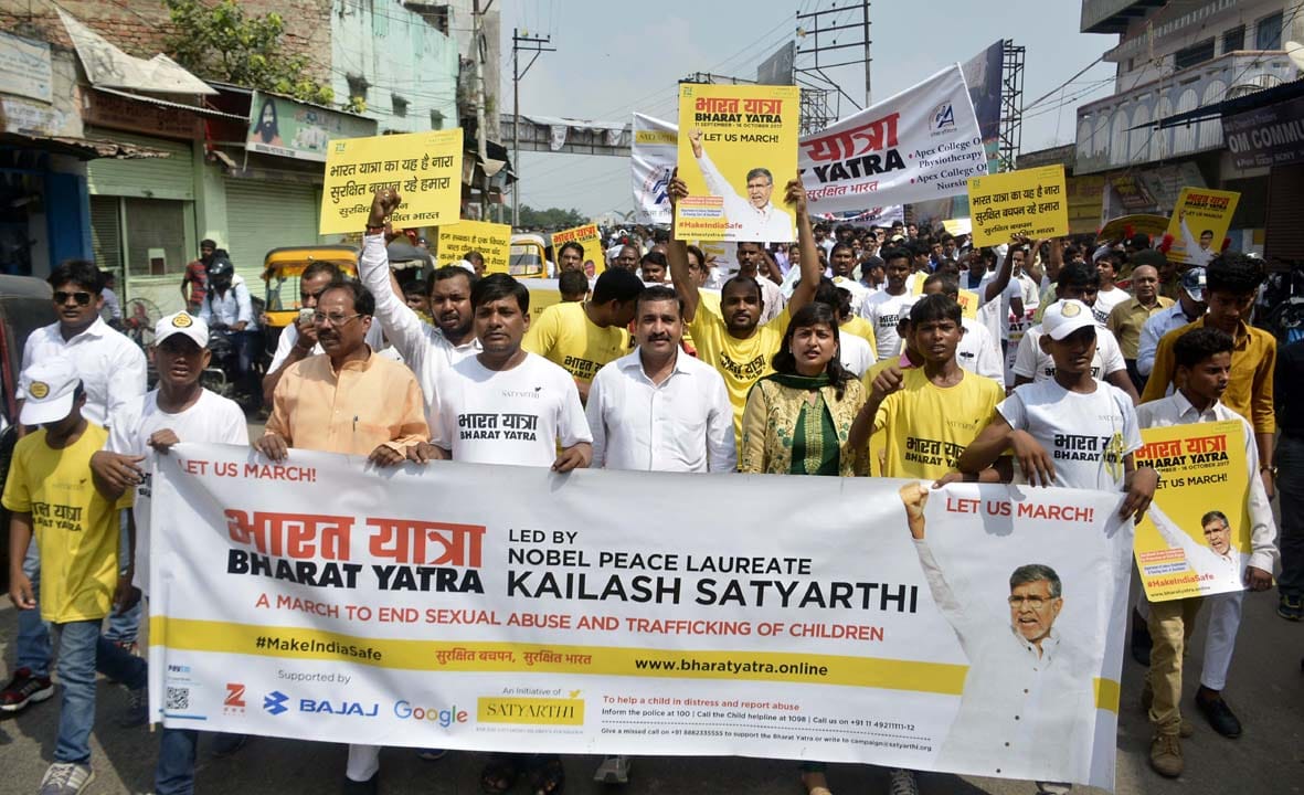 Kailash Satyarthi bharat yatra will reach varanasi toady