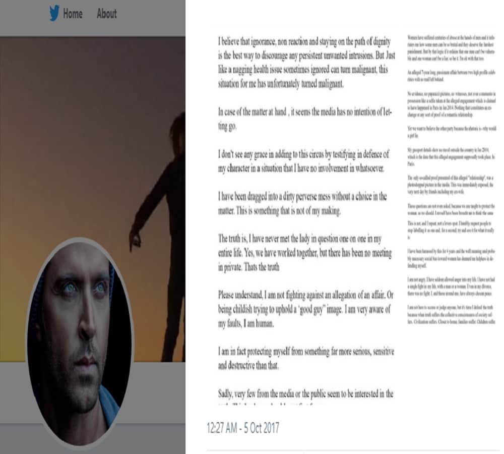 kagana's sister rangoli attack on hrithik roshan social media post  