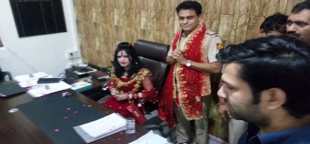 Radhe Maa welcomed at Vivek Vihar police station in Delhi, sat on chair of SHO