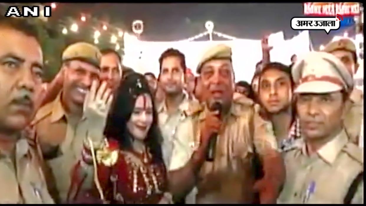 the police station head suspended for making radhe ma to sit on the chair