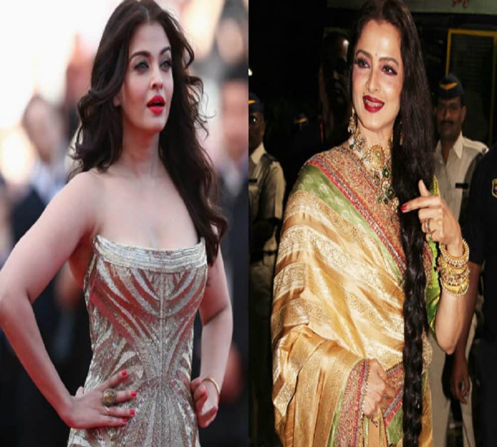 actor amitabh bachchan goes back to see actress rekha in an award show 