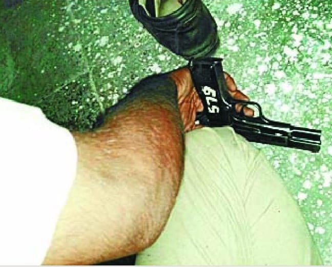 The soldier shot himself, death