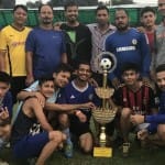 फुटबाल विजेता टीम का बनबसा में स्वागत।