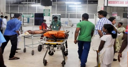 Patients, Emergency of GMSH, Sector-16, glucose, drip out