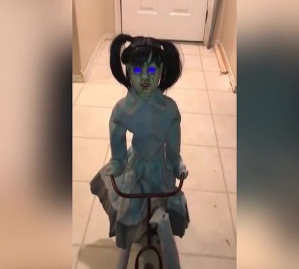 this blue eyes halloween doll makes you feel horrible 