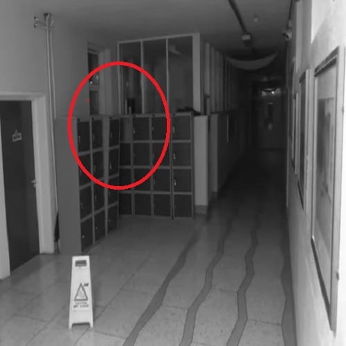 Irish secondary school corridors CCTV caught something unusual on camera 