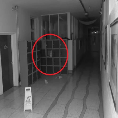 Irish secondary school corridors CCTV caught something unusual on camera 