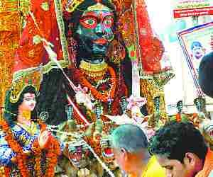 Goddess Durga worshipped