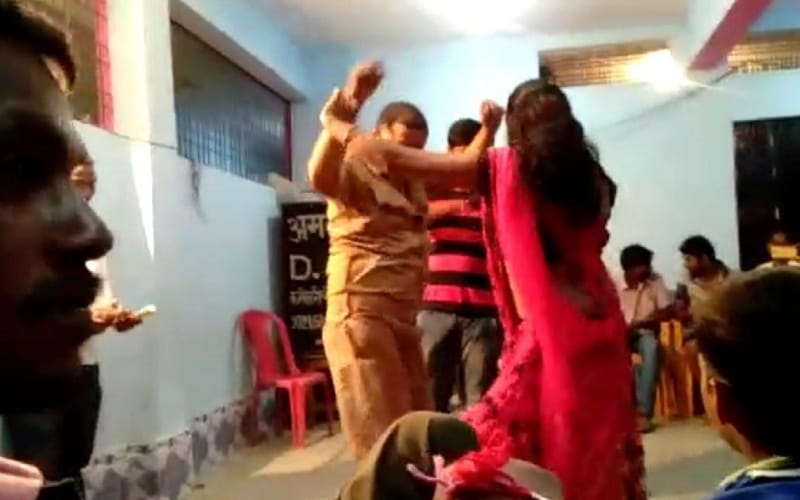 cop suspended for dance with dancer in birthday party