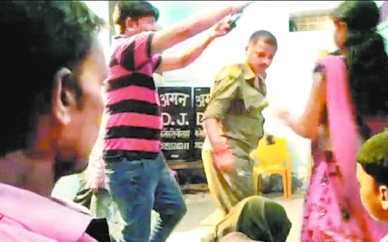 cop suspended for dance with dancer in birthday party