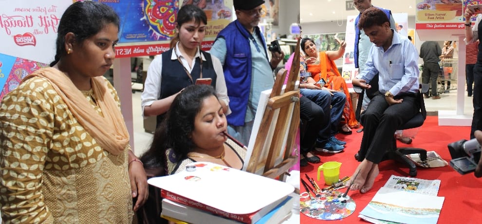 artistic marvels of indian mouth and foot artists in noida