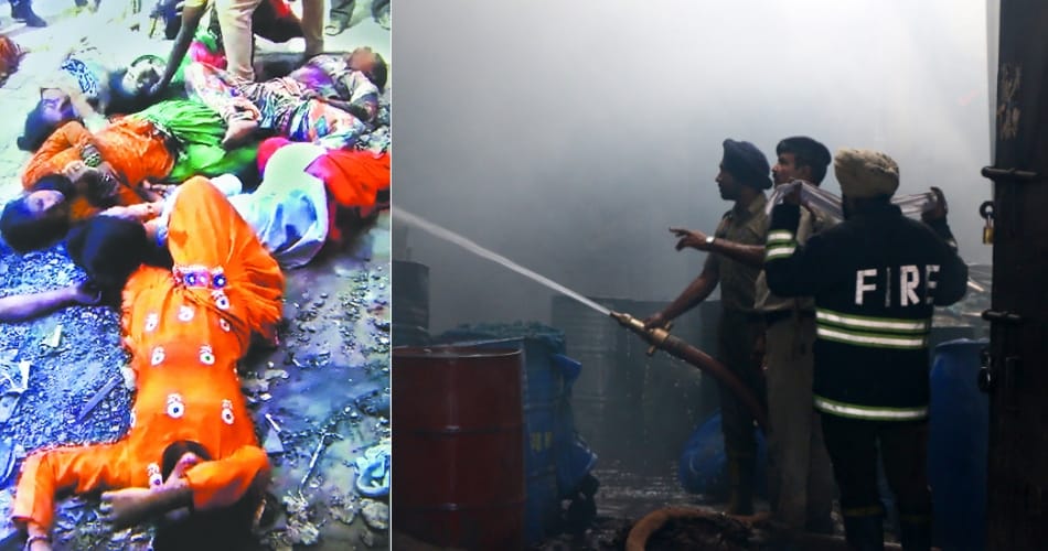 fire in dev darshan dhoop factory at chandigarh