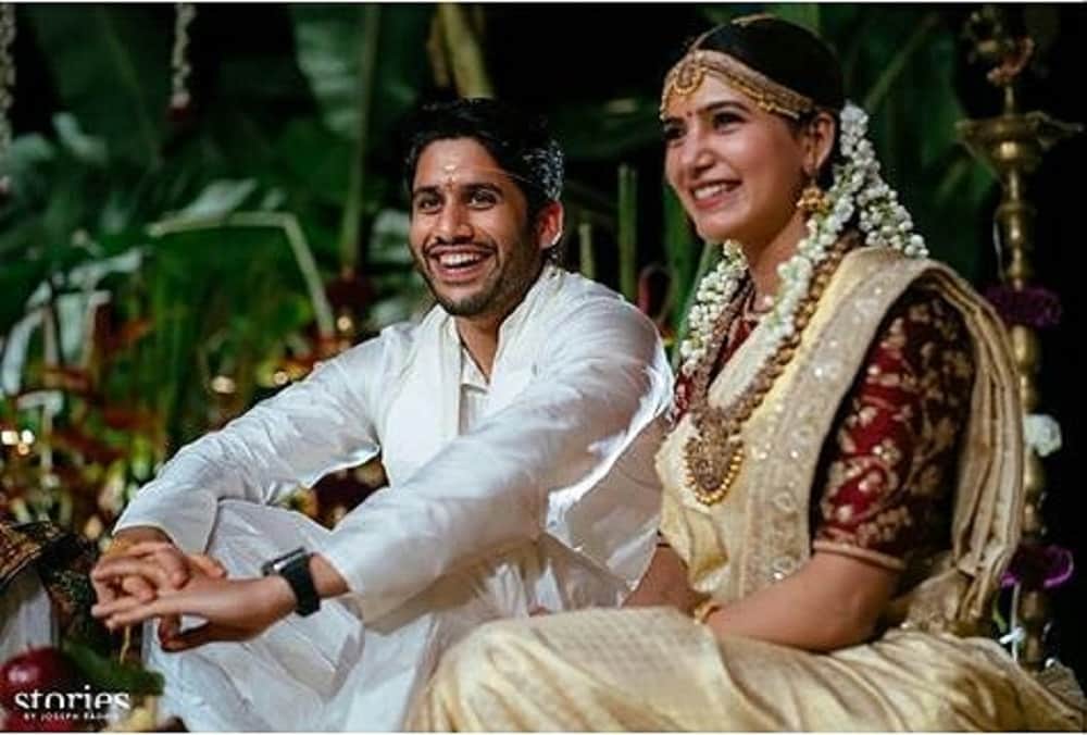 first press conference of Samantha Ruth after marriage, she's looking so cute