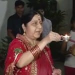 Sushma Swaraj photos of KarvaChauth celebration