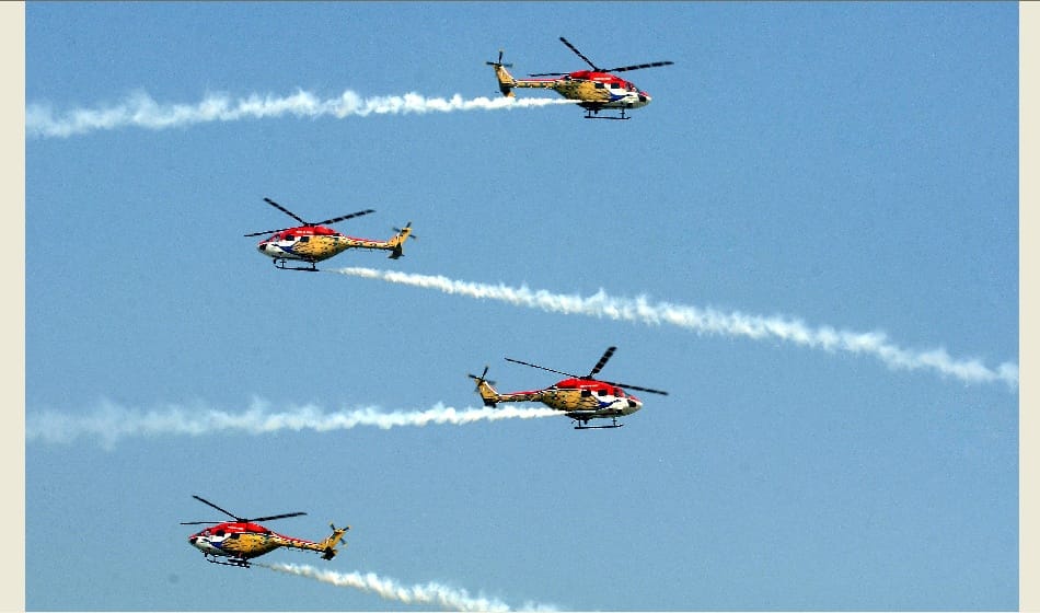 air show on airforce day at hindon airbase