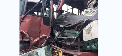 collision two buses on kalka shimla  national highway