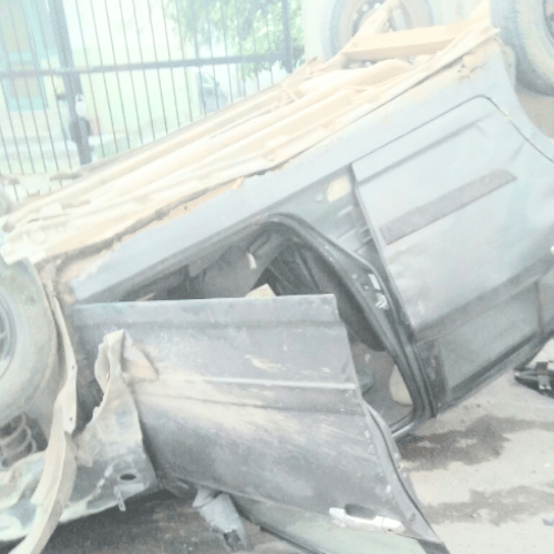 car crushed two people in chamba
