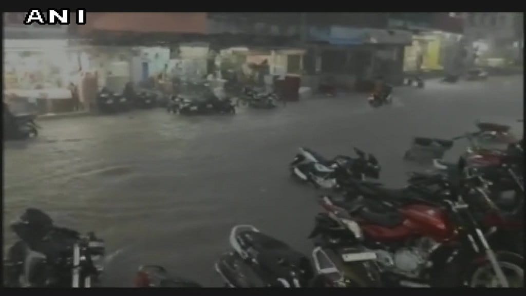 Hyderabad after heavy rainfall Last night flood in city   
