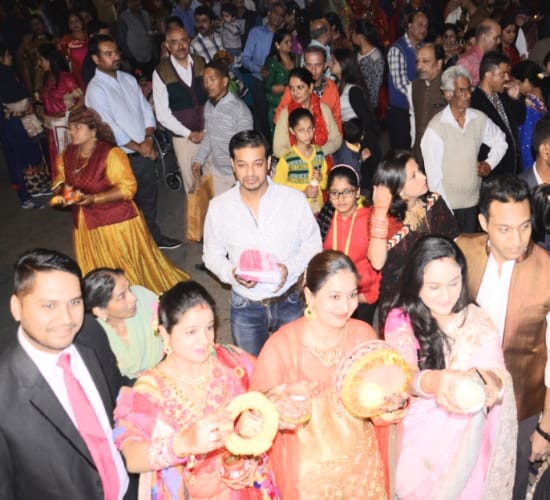 karva chauth celebrated in shimla at ridge by married women 
