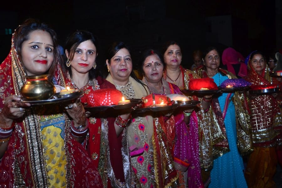 karwachauth celebration in Lucknow.