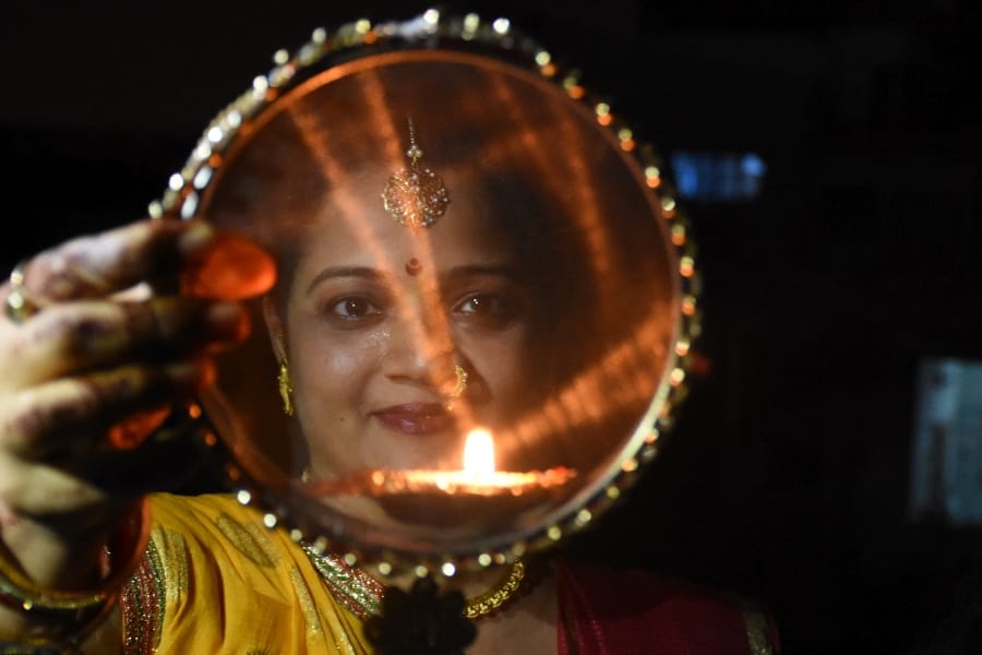 karwachauth celebration in Lucknow.