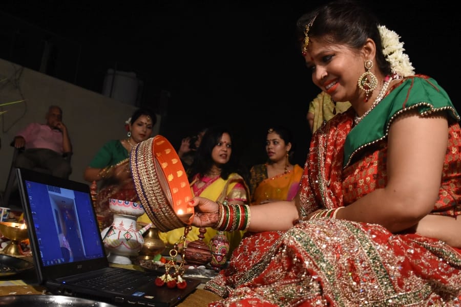 karwachauth celebration in Lucknow.