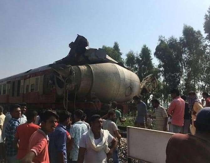 passenger train collision with trala at firozpur fazilka track, train driver killed